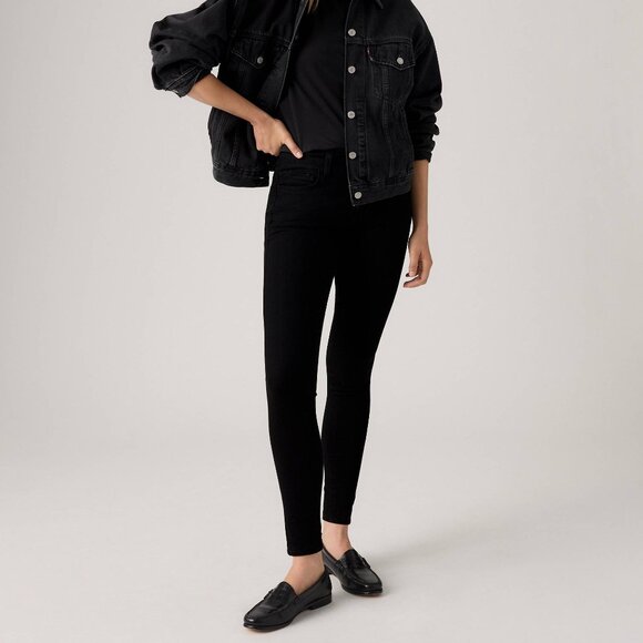 Black Levis 720 High Rise Super Skinny Size 29 - Picture 1 of 3